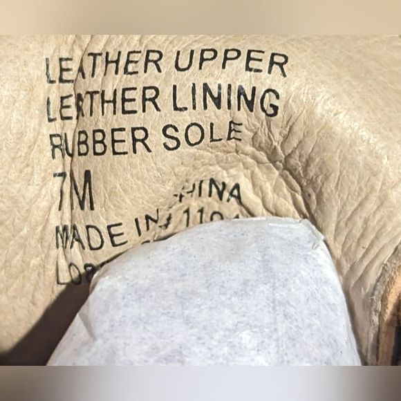 NIB Anthropologie Gee Wawa Kenya distressed crackled beige leather upper - Picture 6 of 9